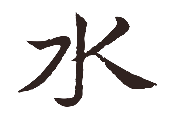 张雨「水」字书法