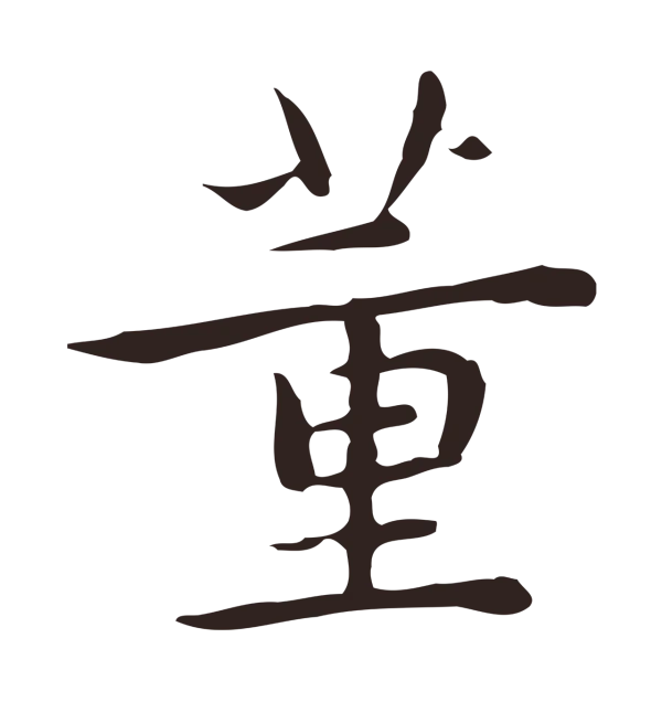 祝允明「董」字书法