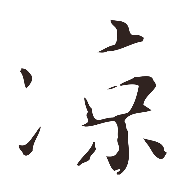 祝允明「涼」字书法