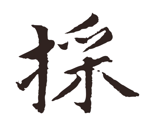 张雨「采」字书法