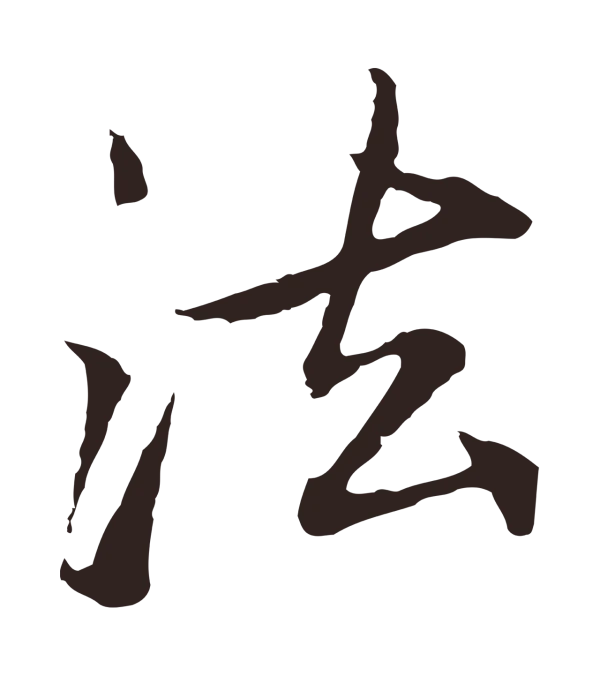 张雨「法」字书法
