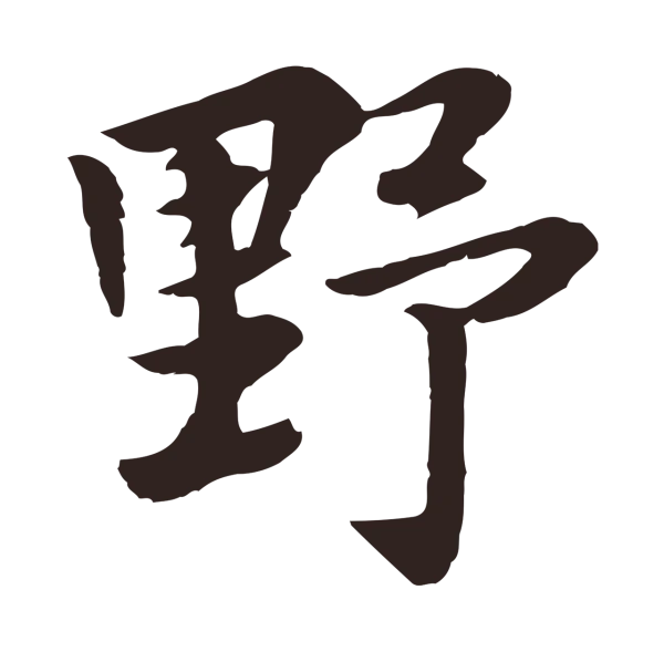 张雨「野」字书法