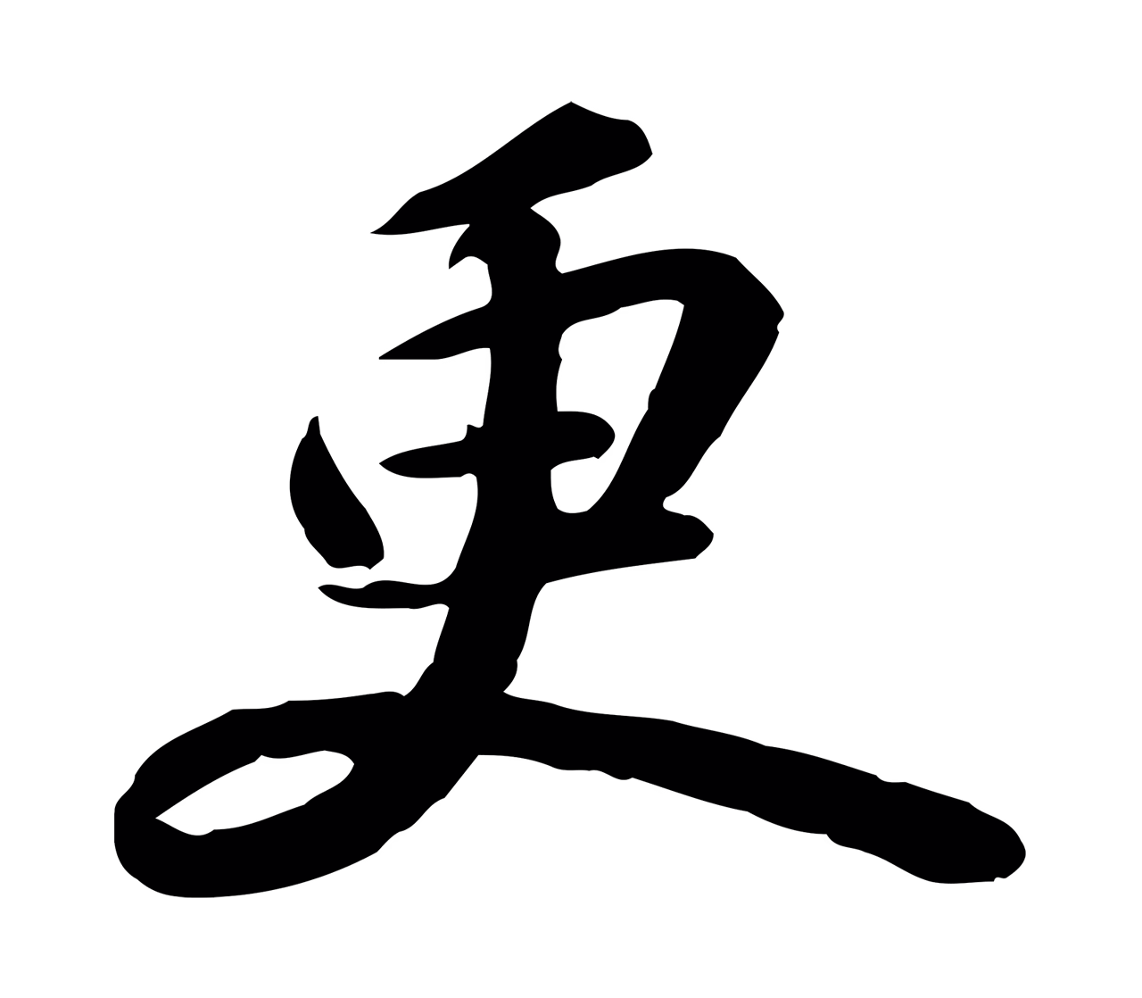 苏轼「更」字书法图片