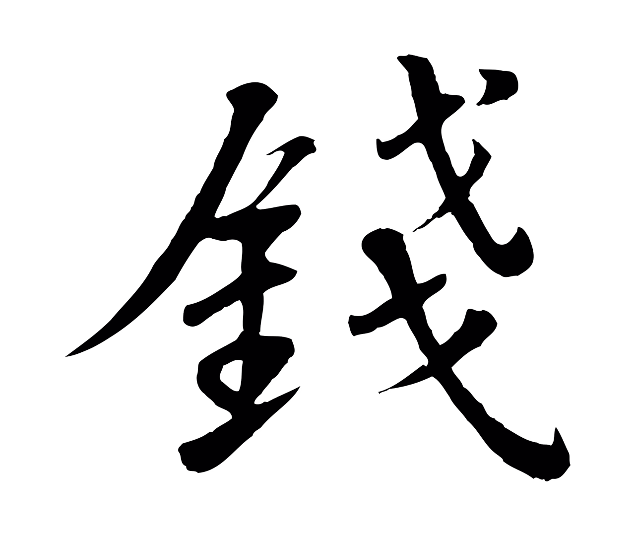 苏轼「錢」字书法图片