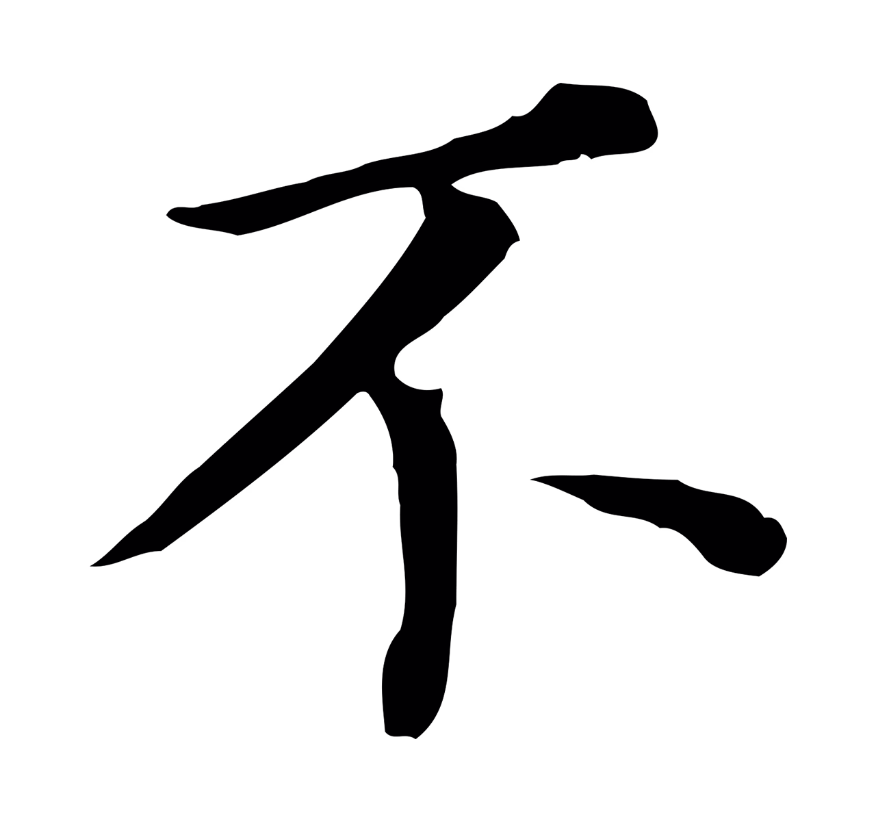 董其昌「不」字书法图片