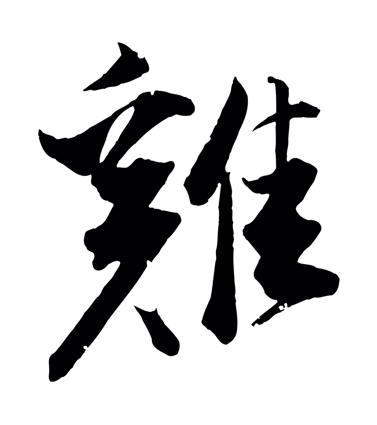 董其昌「雞」字书法图片