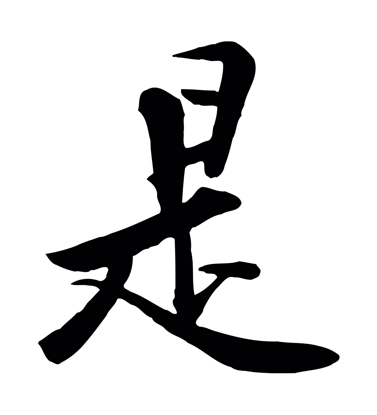 黄庭坚「是」字书法图片