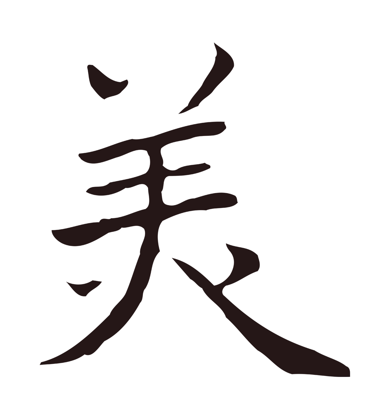 祝允明「美」字书法图片