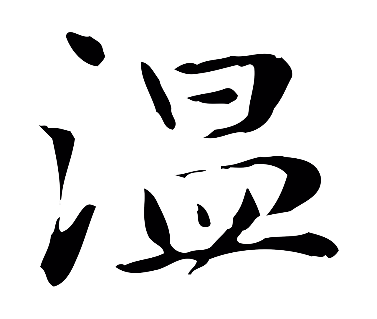 俞和「溫」字书法图片