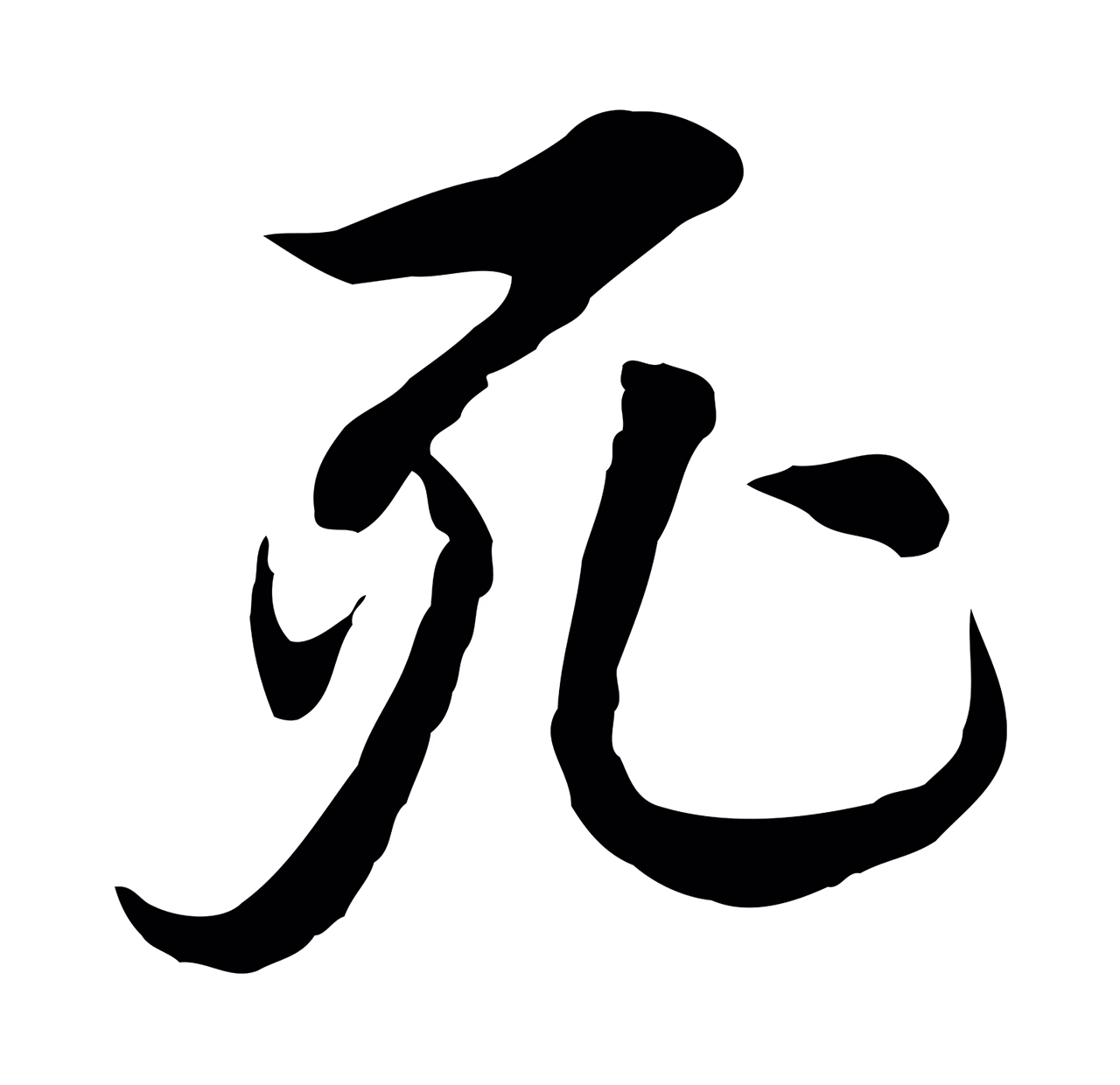 陆继善「死」字书法图片