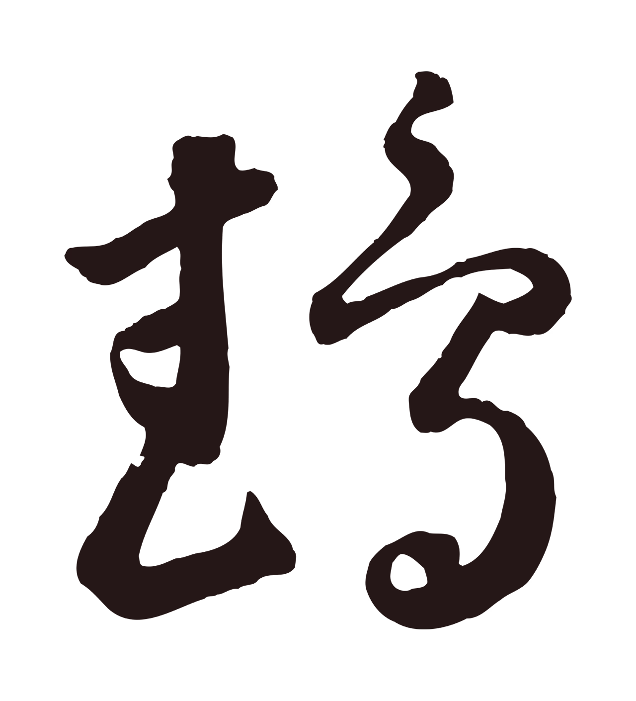 鲜于枢「鵡」字书法图片