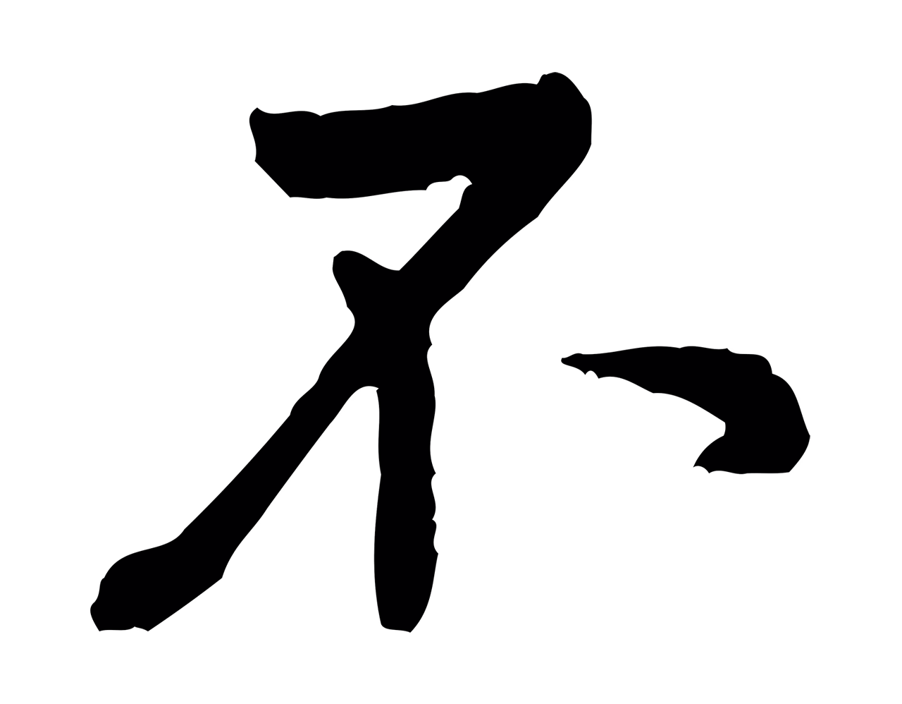 黄庭坚「不」字书法图片