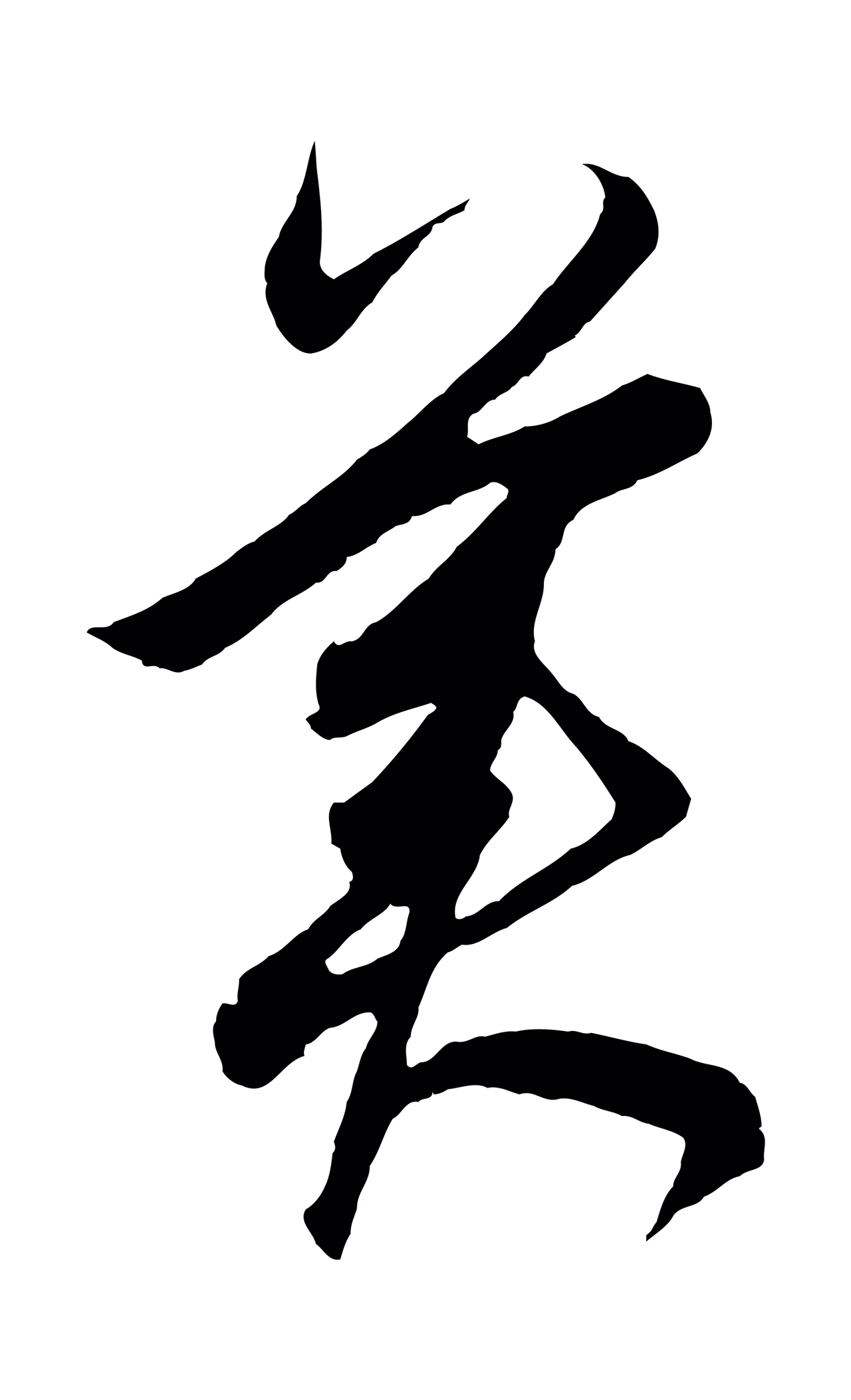 鲜于枢「美」字书法图片
