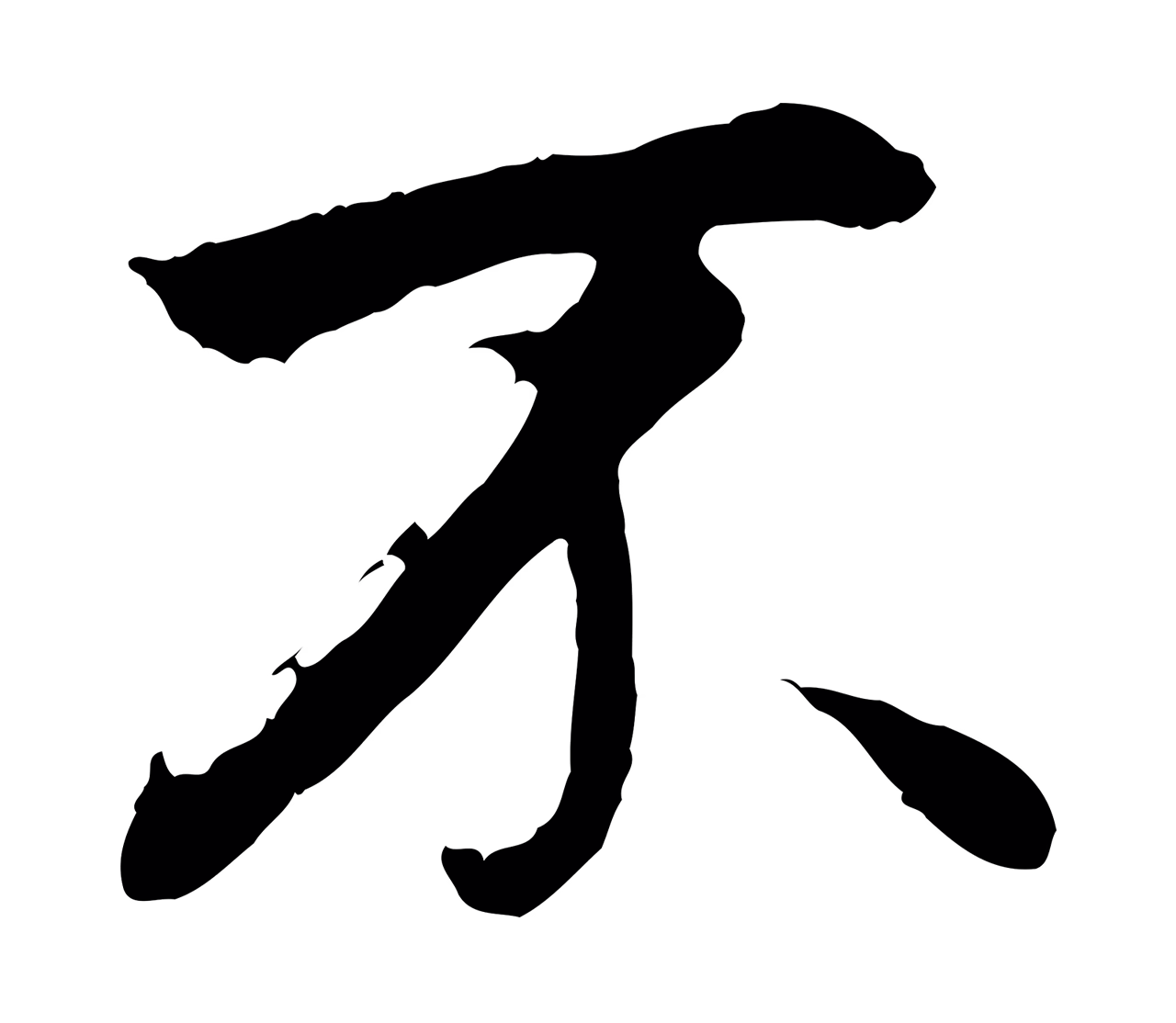 董其昌「不」字书法图片