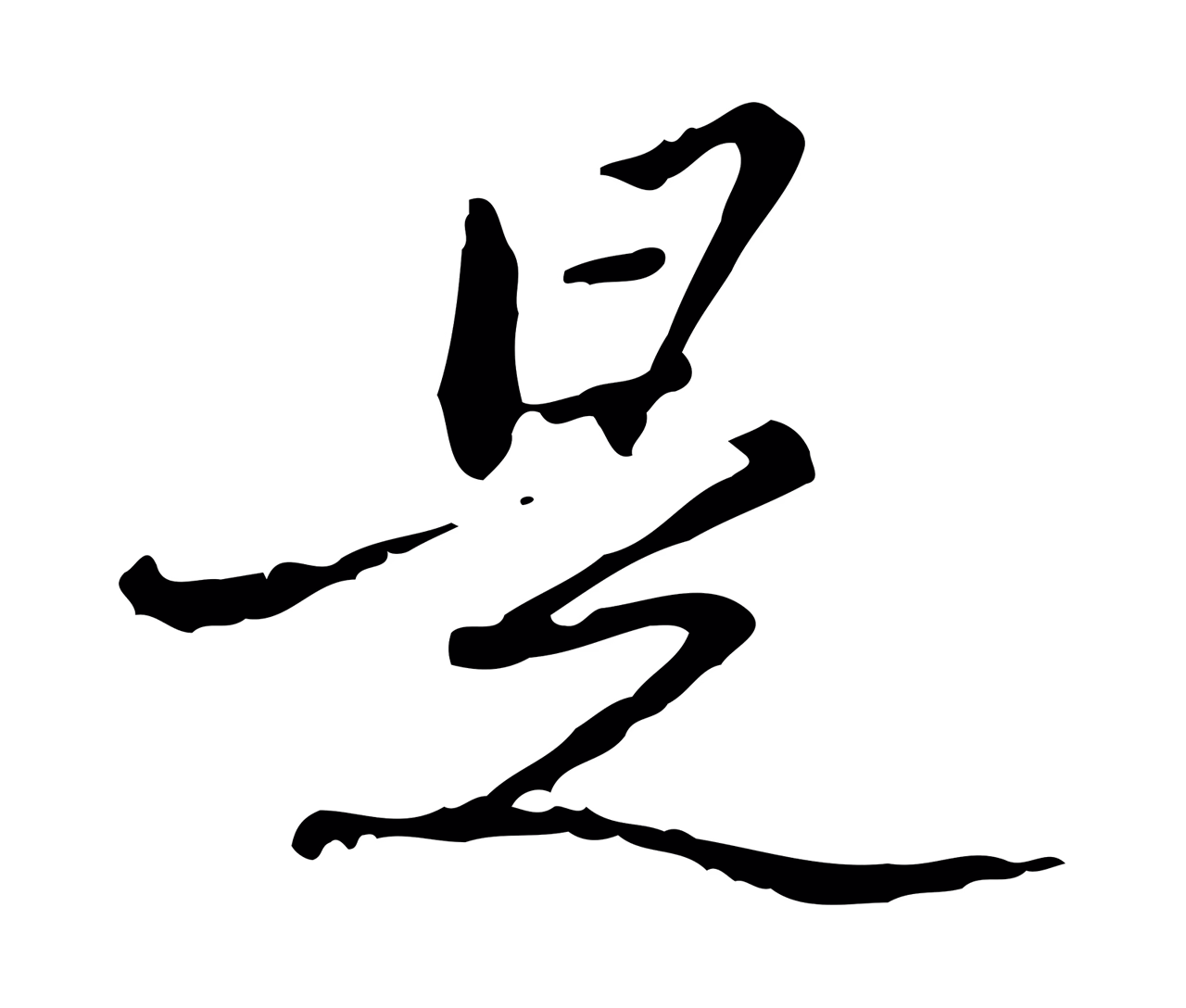 朱彝尊「是」字书法图片
