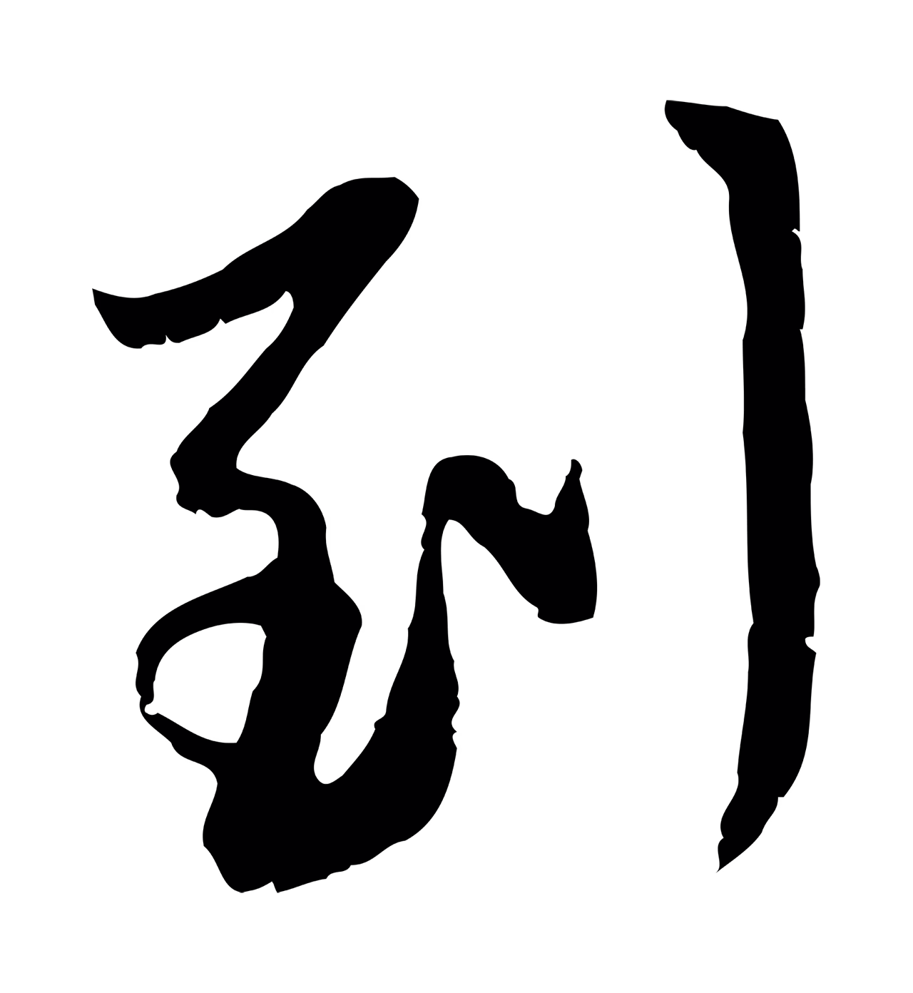 赵孟頫「到」字书法图片