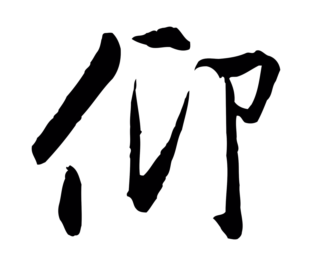 褚遂良「仰」字书法图片