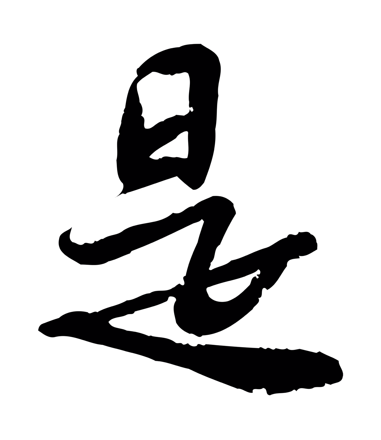 苏轼「是」字书法图片