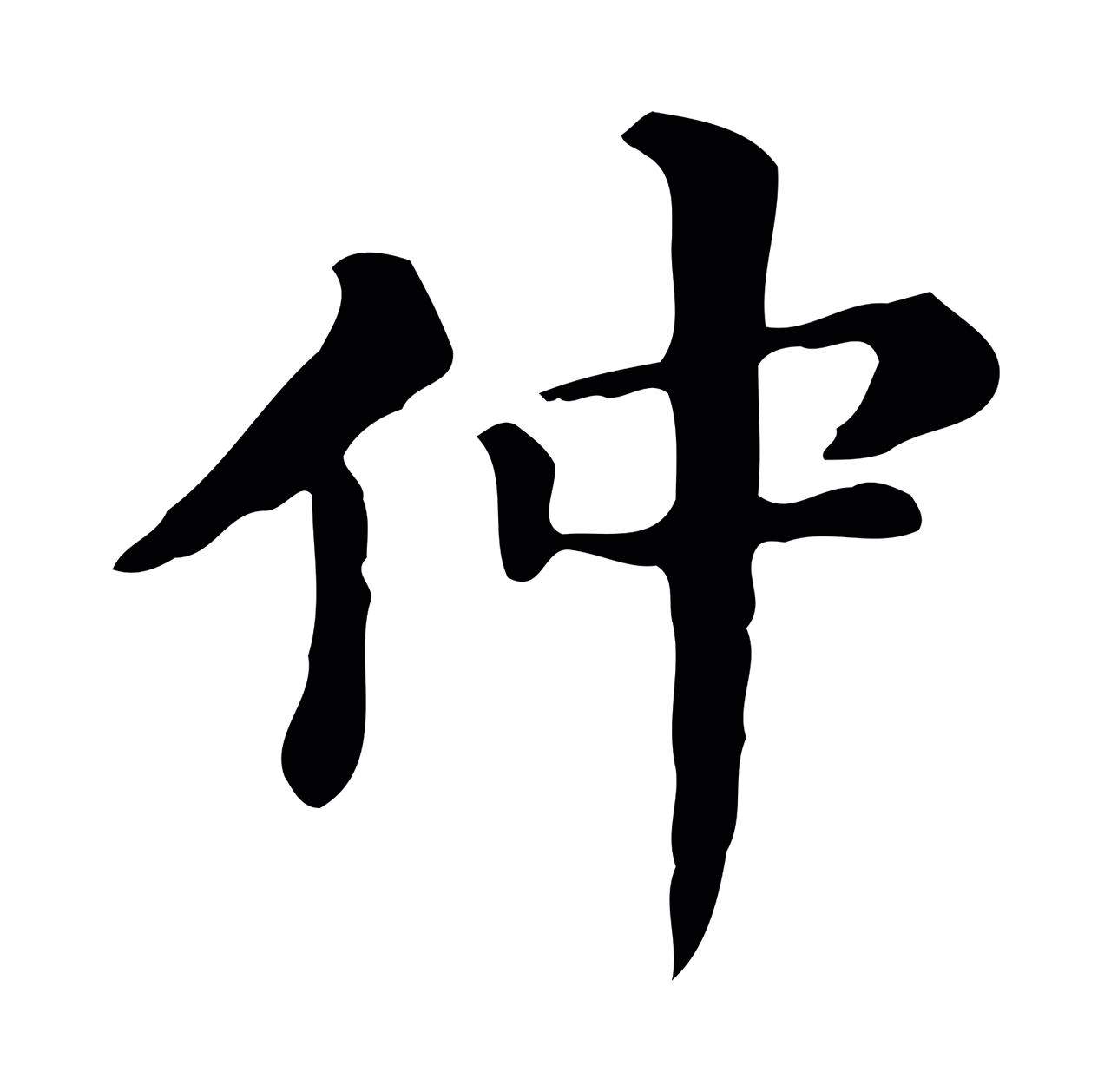 董其昌「仲」字书法图片