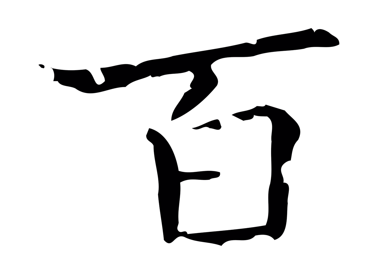 王羲之「百」字书法图片