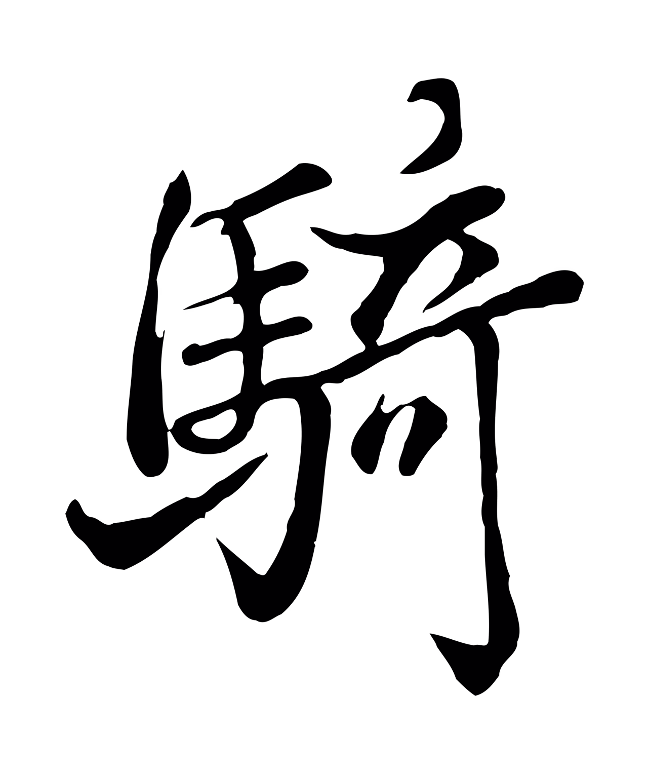 张照「騎」字书法图片