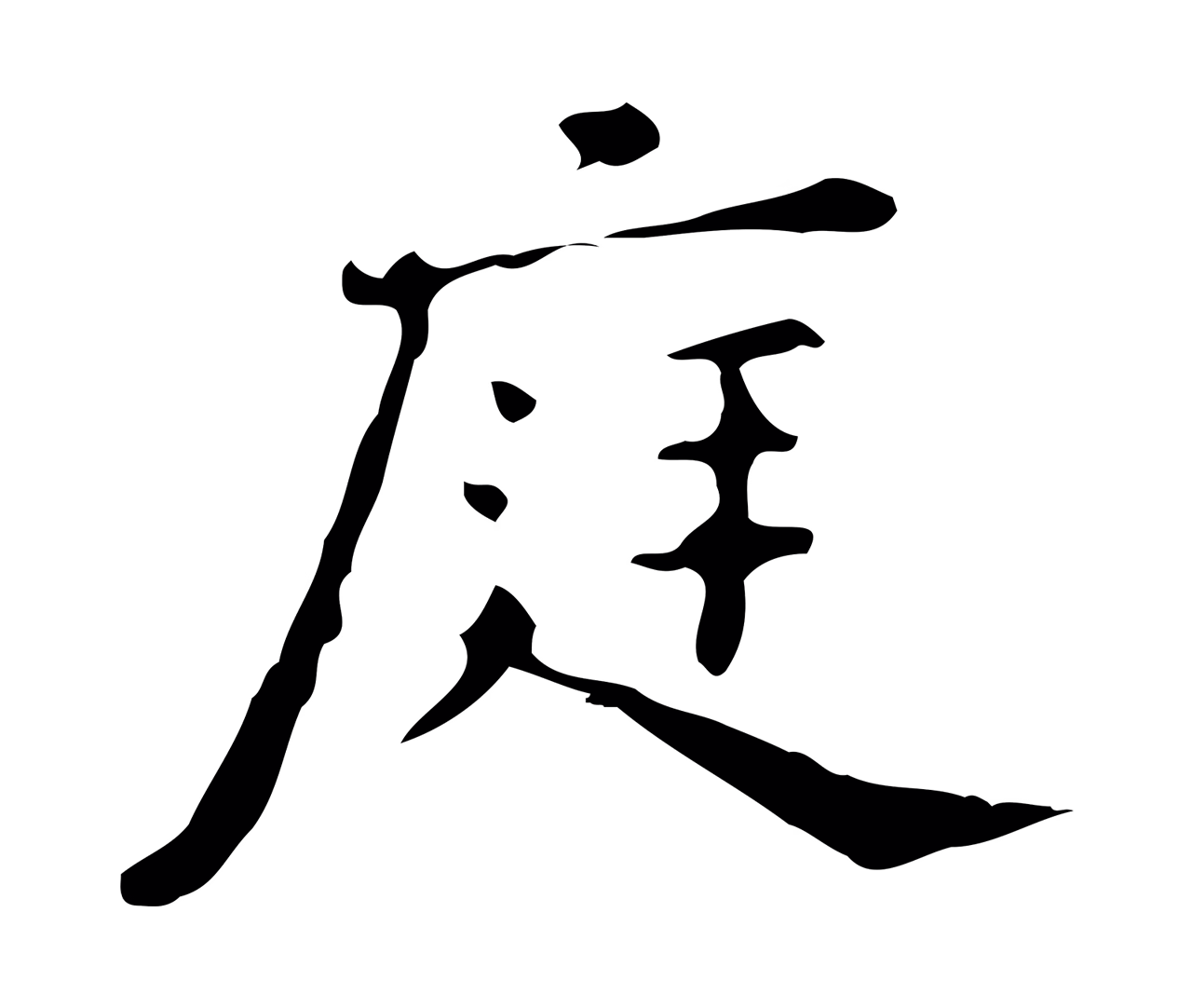 黄庭坚「庭」字书法图片
