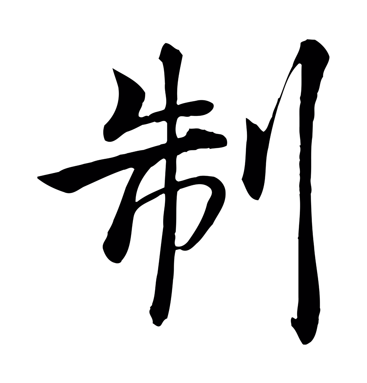 褚遂良「制」字书法图片