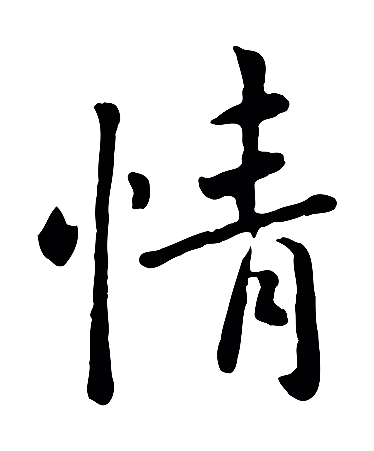 赵孟頫「情」字书法图片