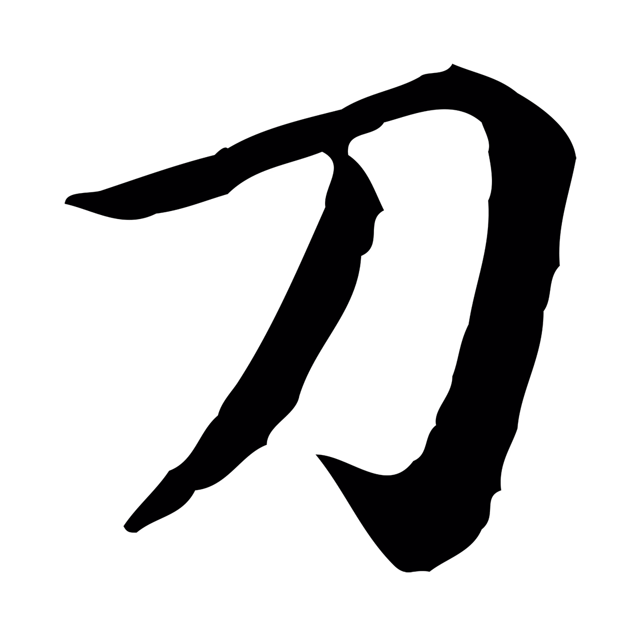 赵孟頫「刀」字书法图片