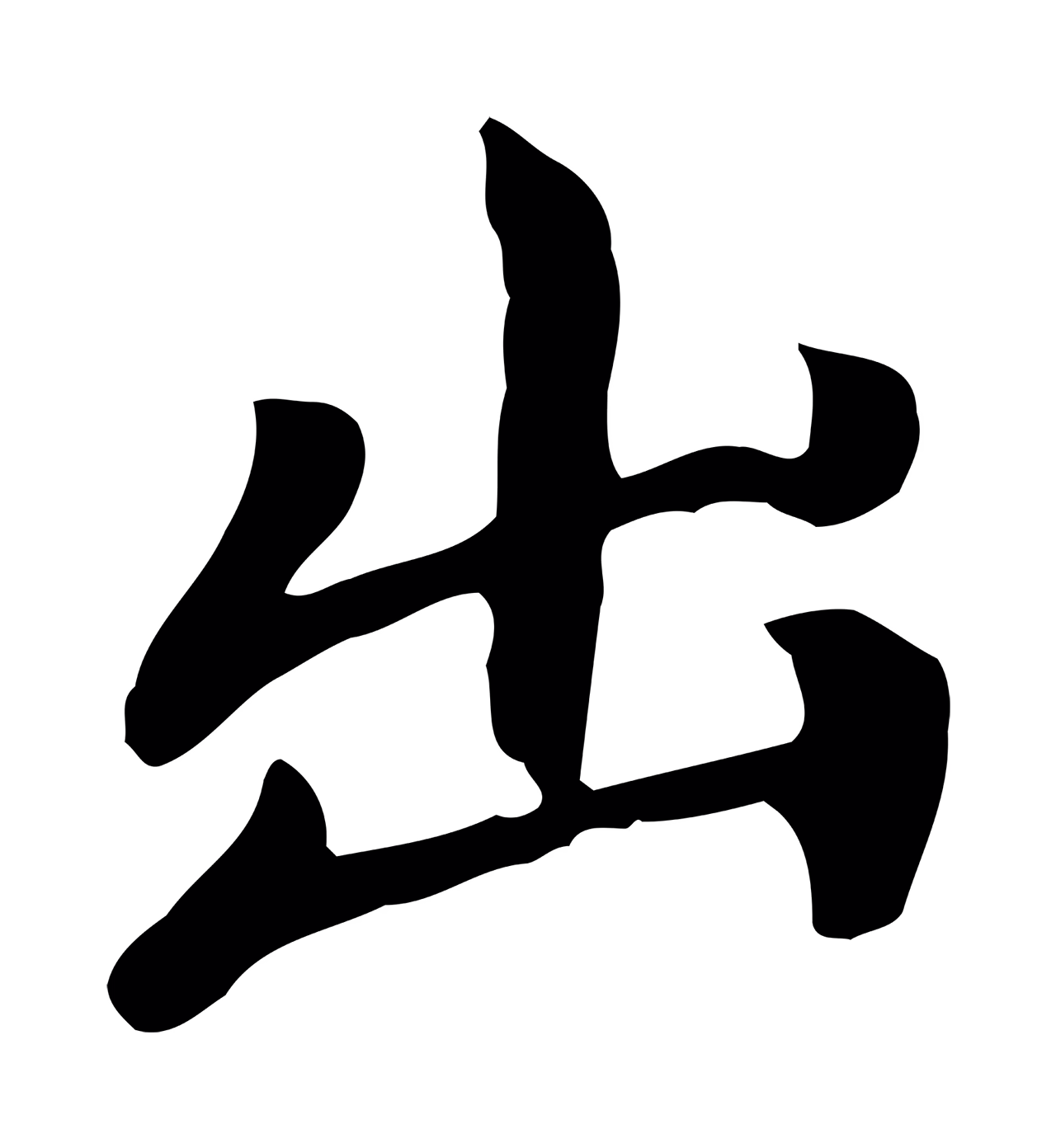赵孟頫「出」字书法图片