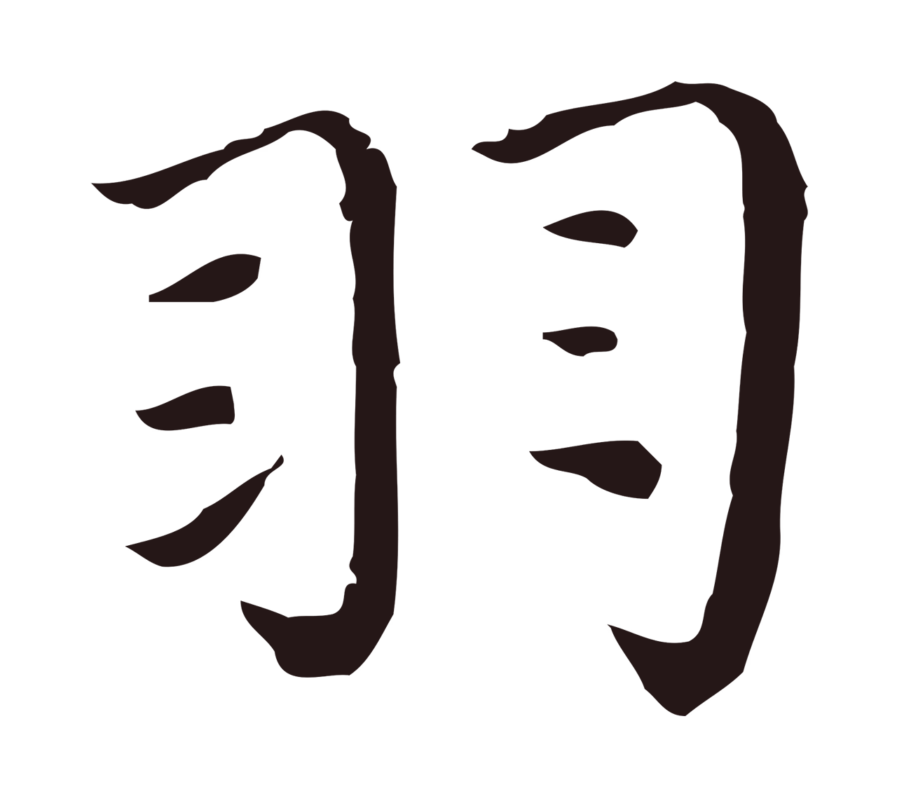 祝允明「羽」字书法图片