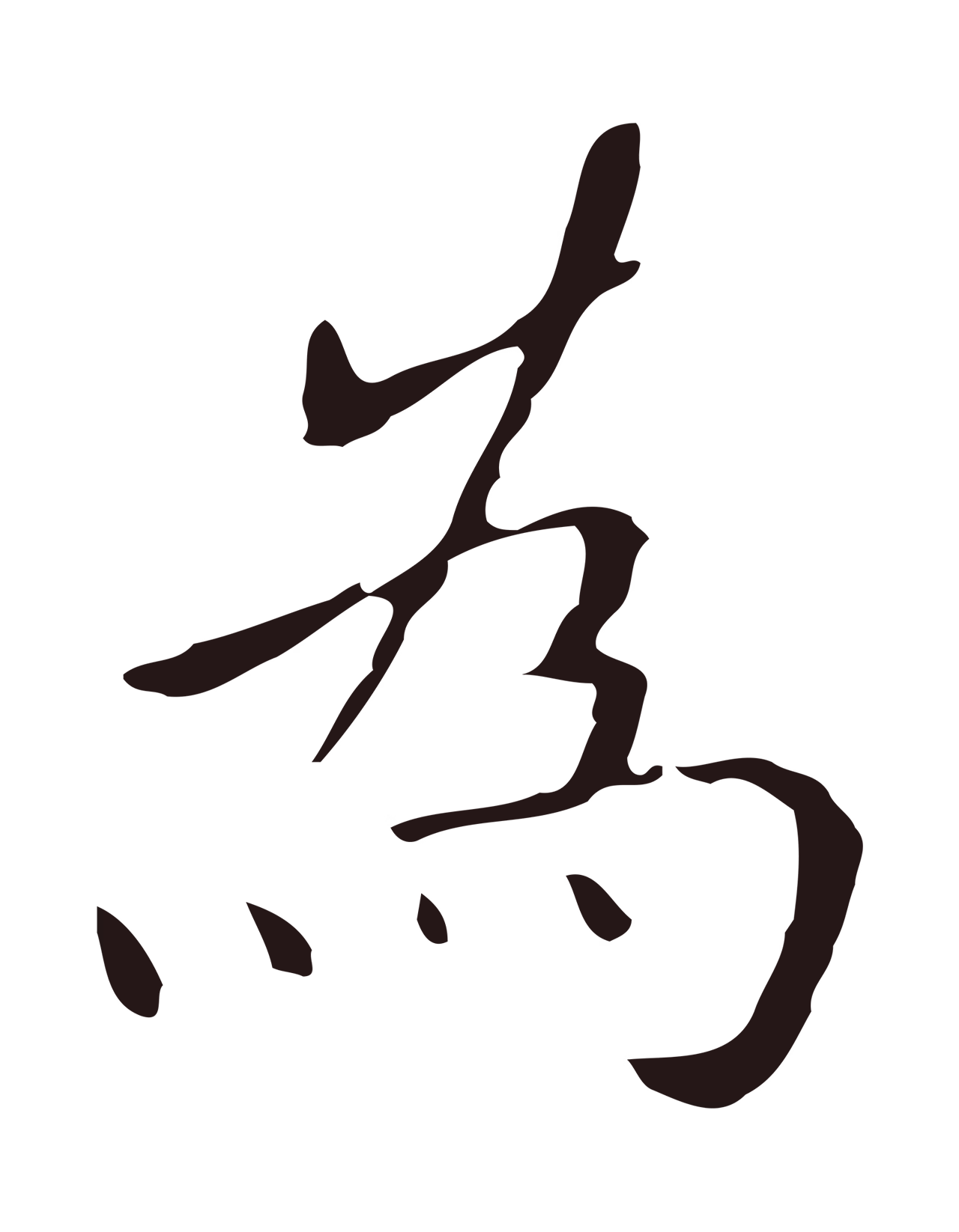 祝允明「為」字书法图片