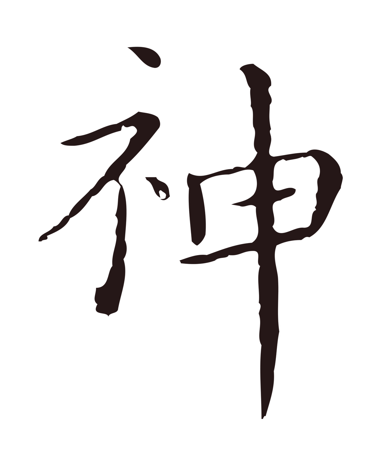 祝允明「神」字书法图片