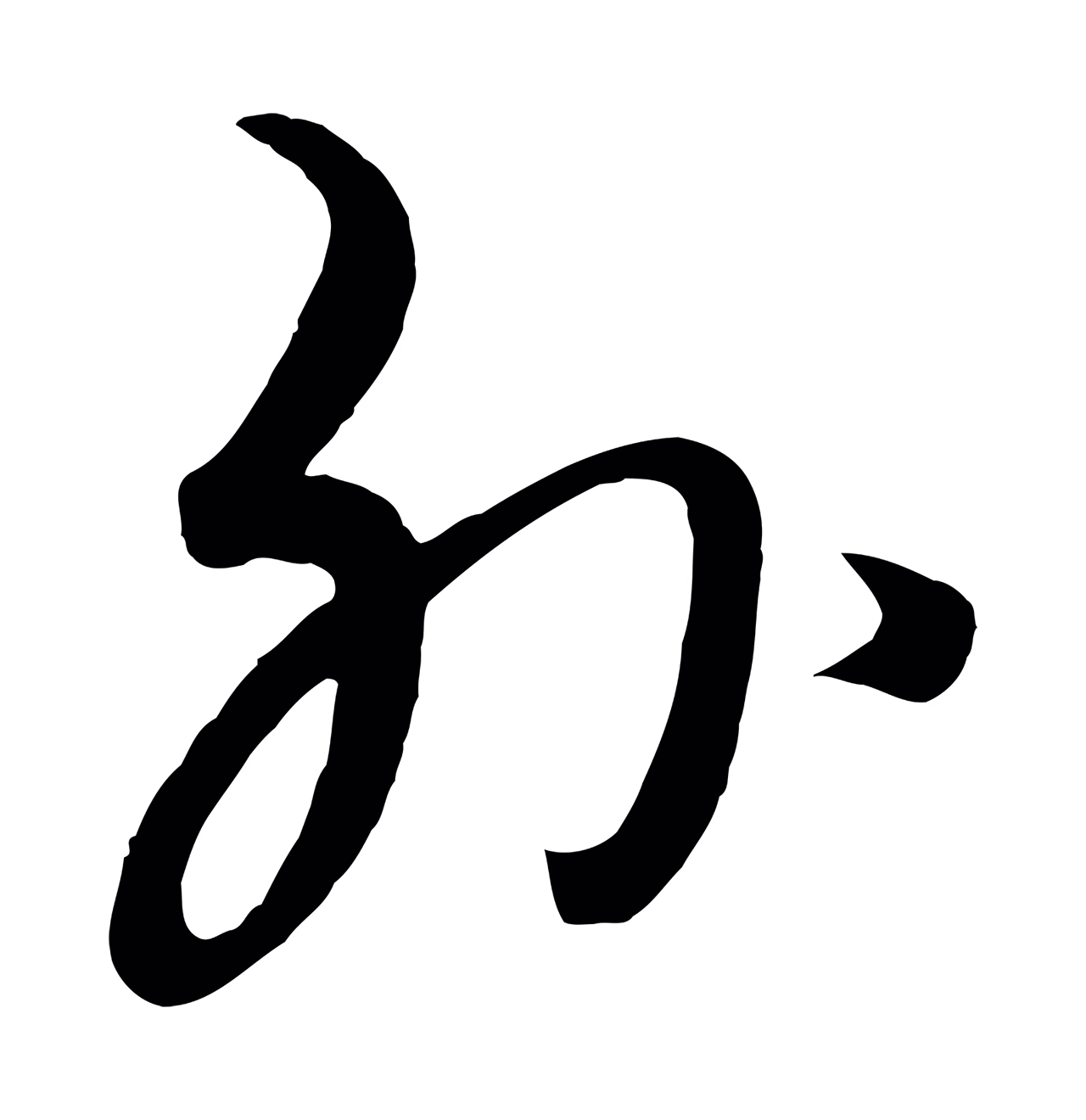 饶介「外」字书法图片