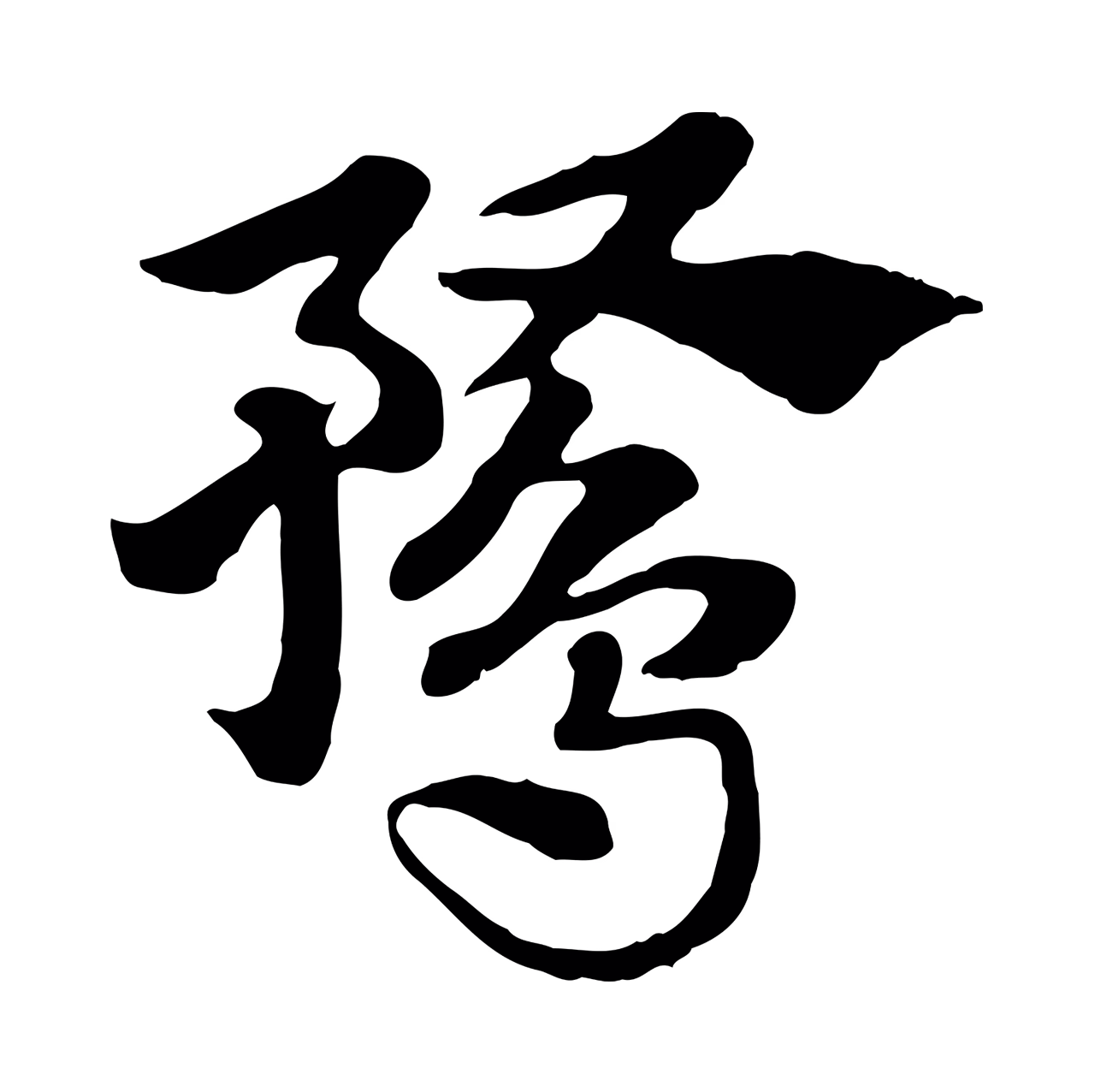 赵孟頫「鶩」字书法图片
