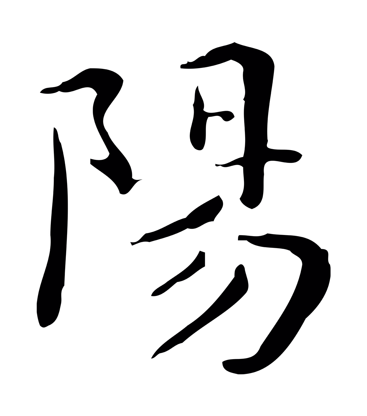 祝允明「陽」字书法图片