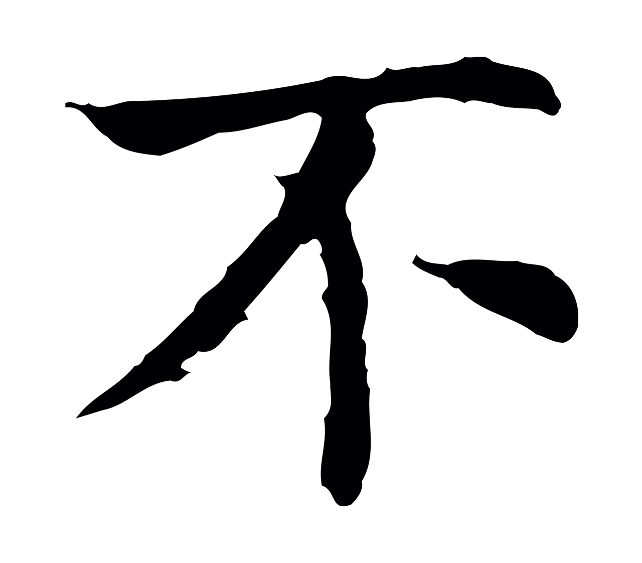 董其昌「不」字书法图片
