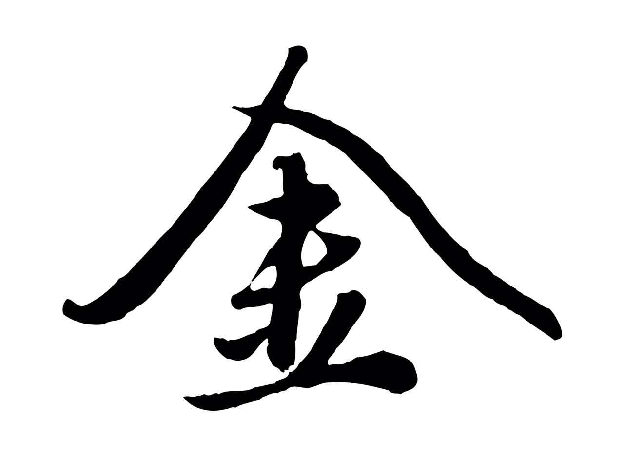 赵雍「金」字书法图片