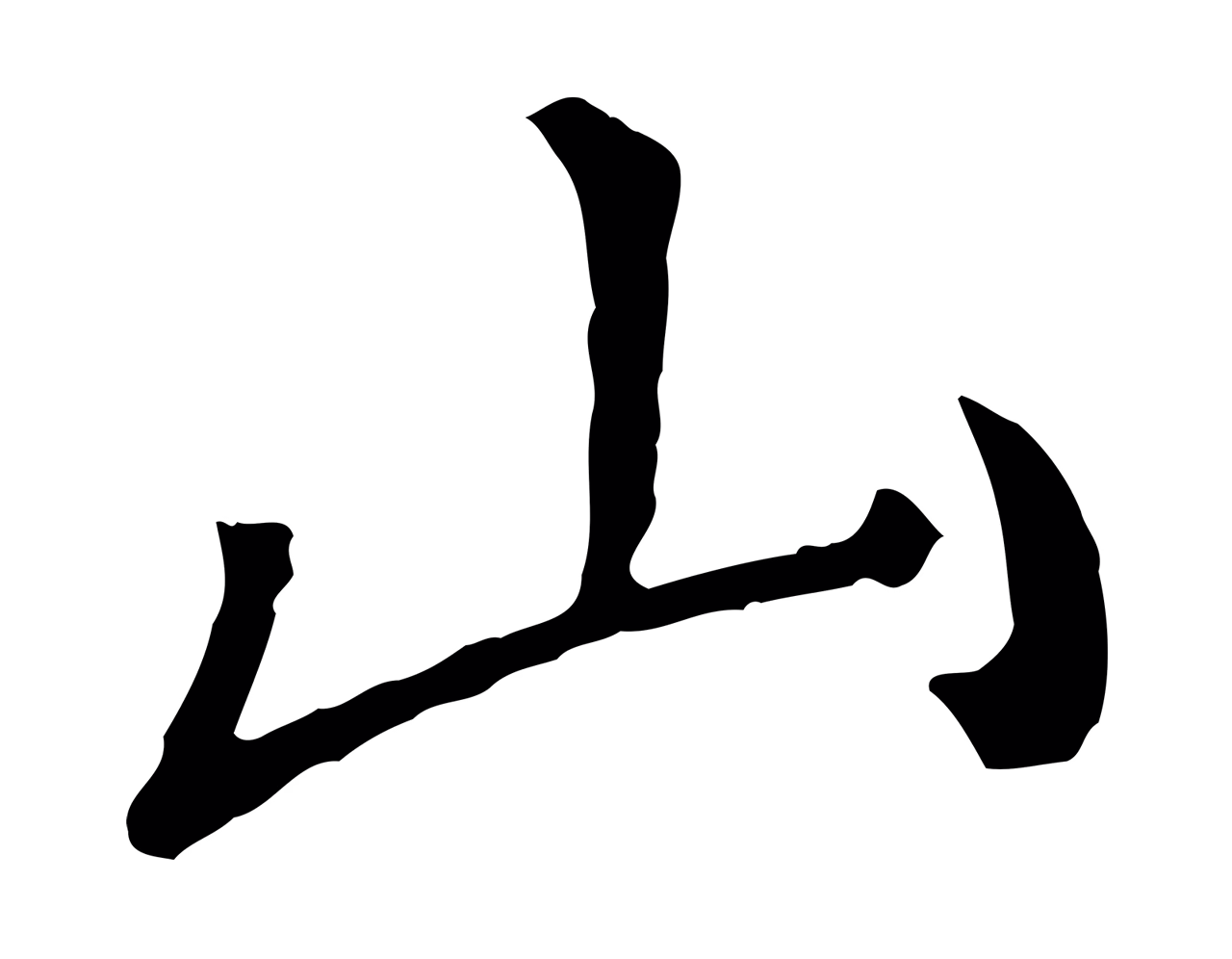 朱熹「山」字书法图片