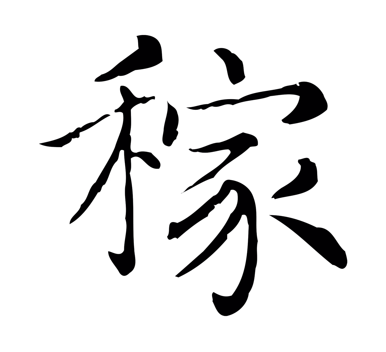 苏轼「稼」字书法图片