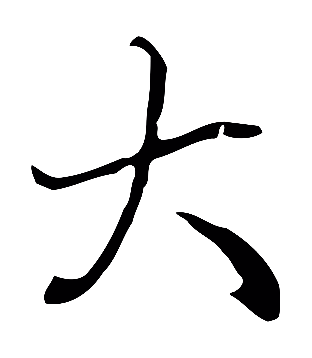 张照「大」字书法图片