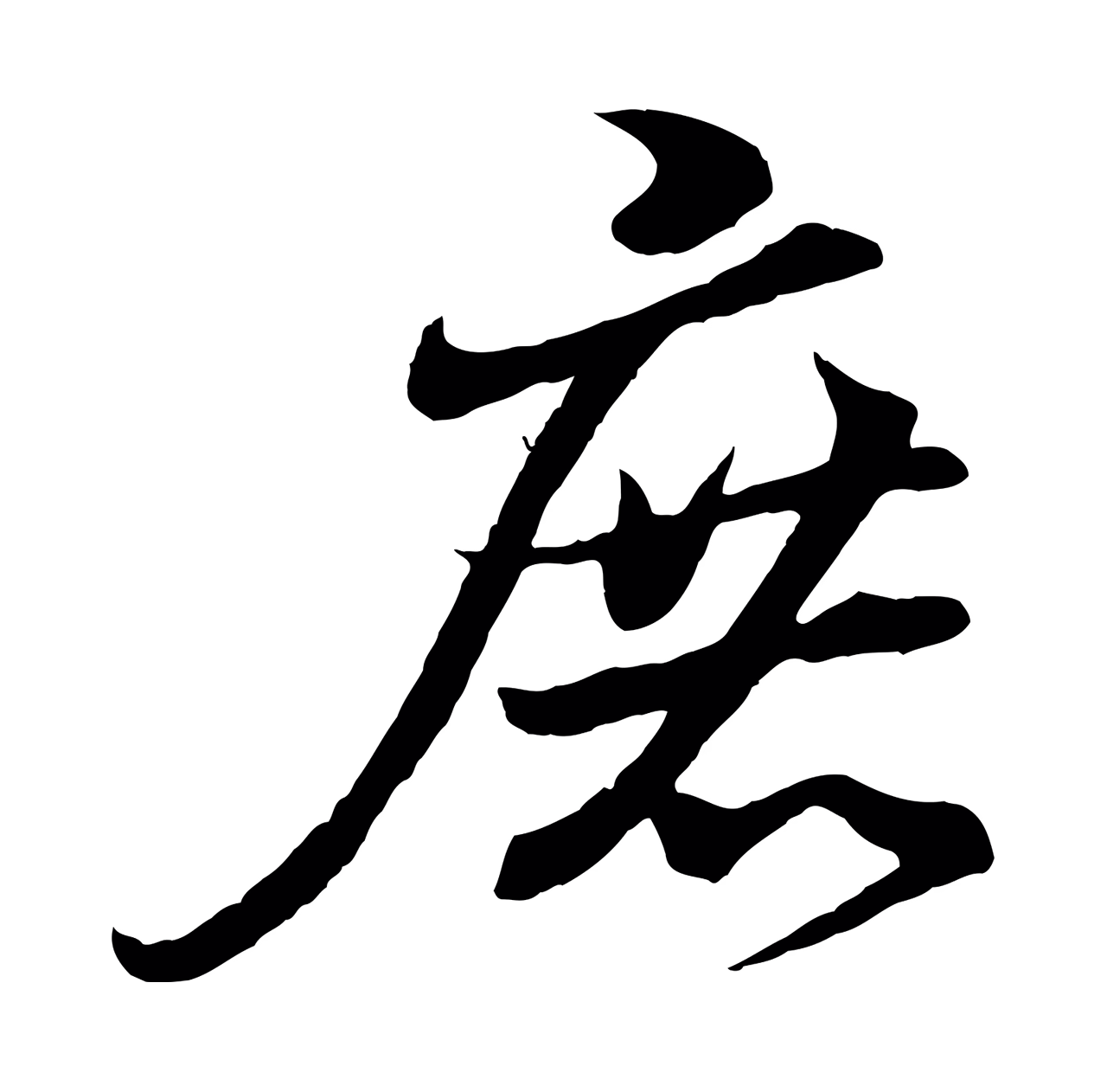 王羲之「庶」字书法图片