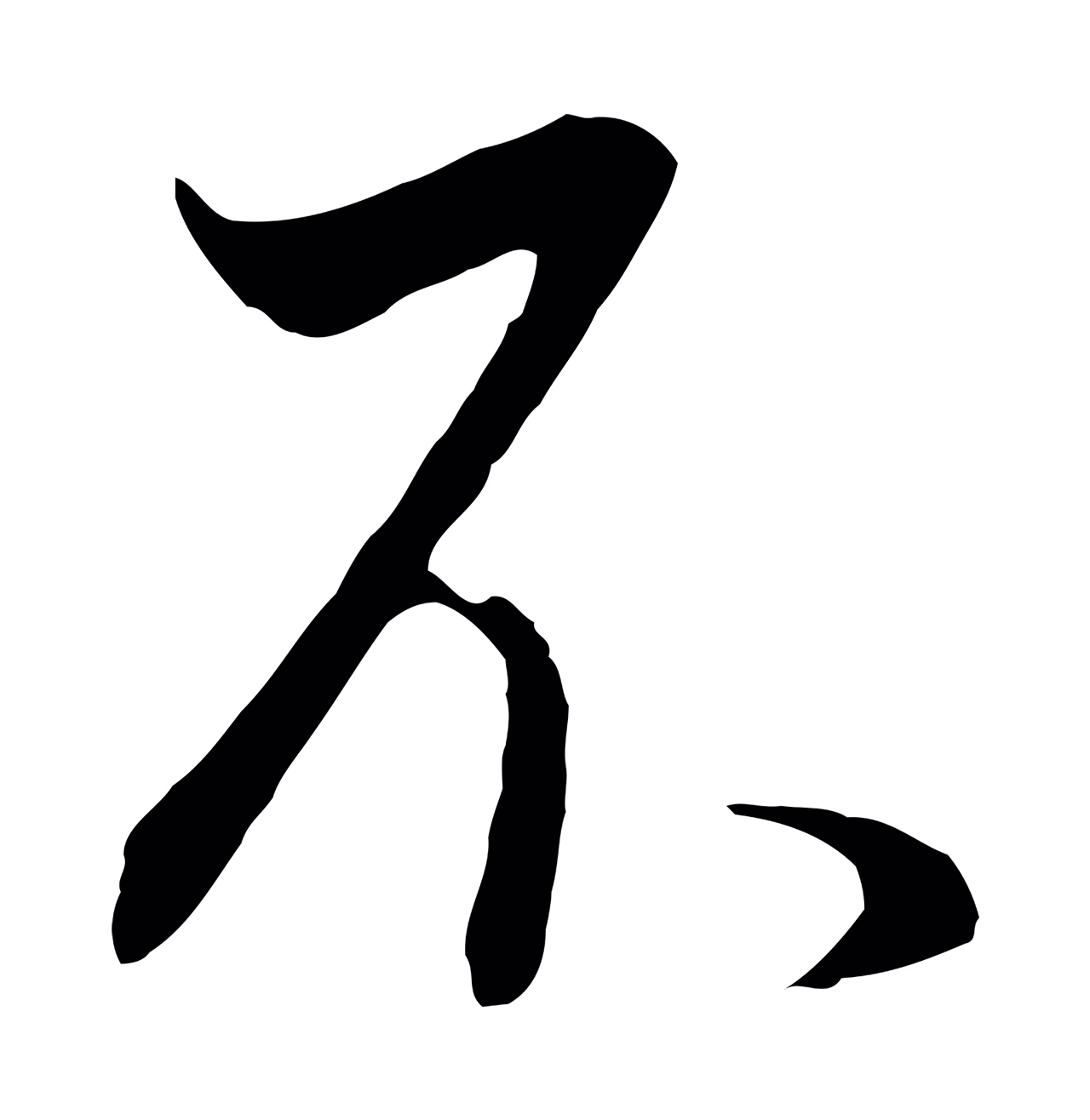 董其昌「不」字书法图片