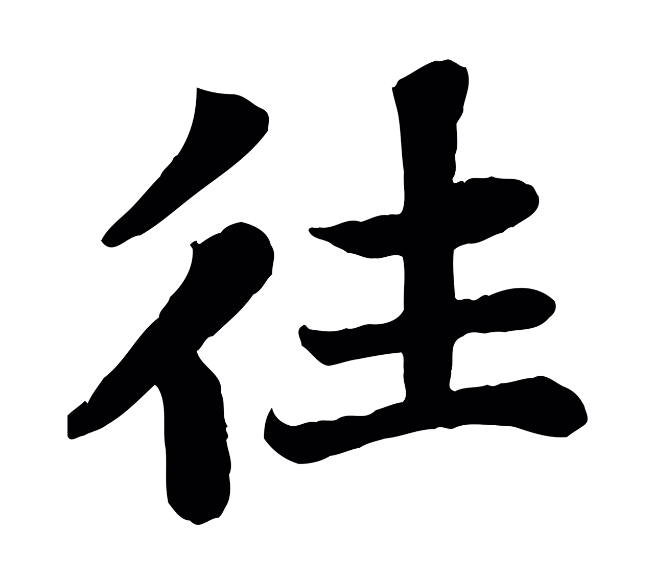 苏轼「往」字书法图片