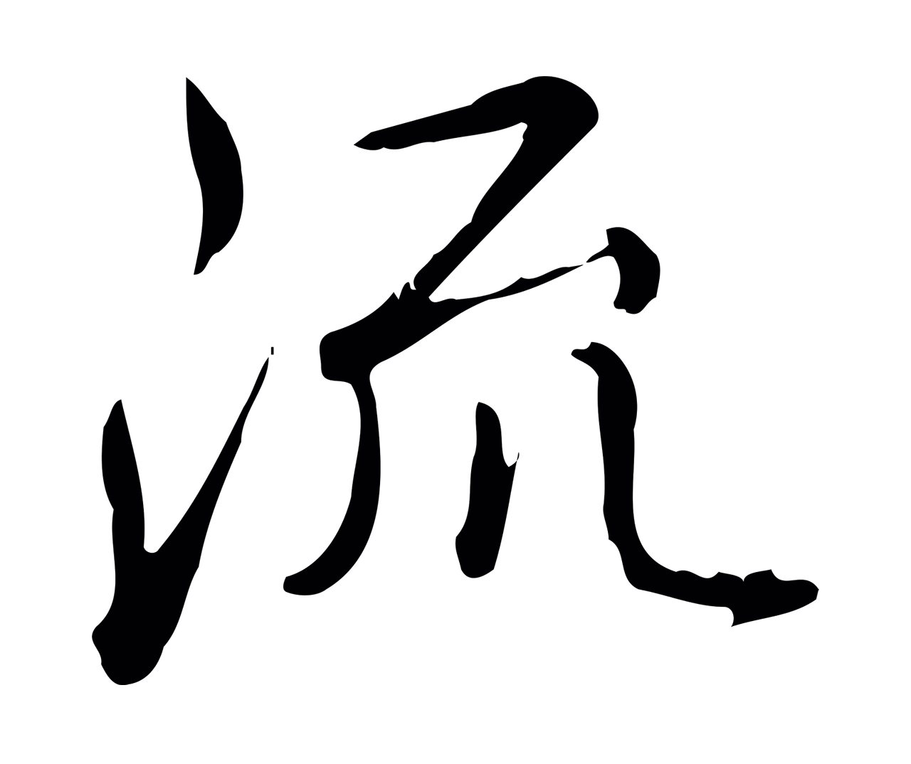 弘历「流」字书法图片