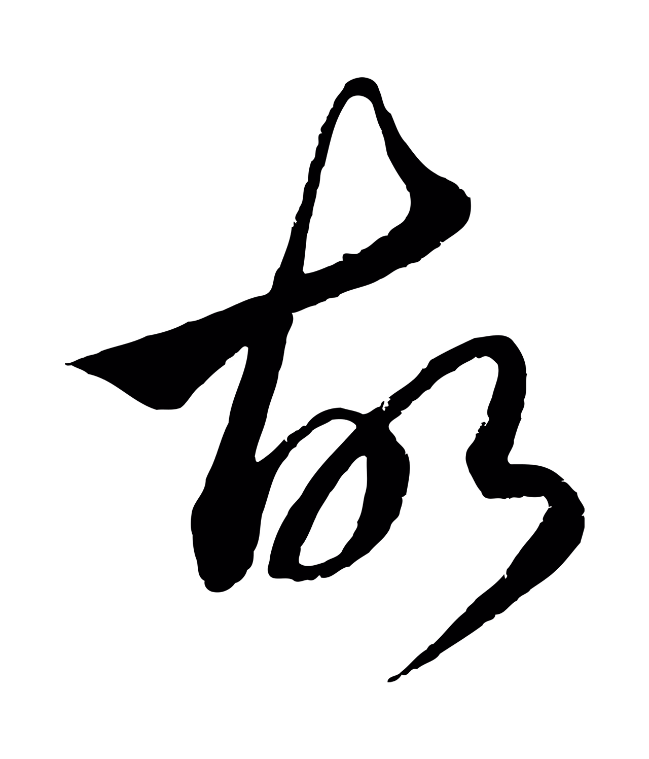 赵孟頫「故」字书法图片