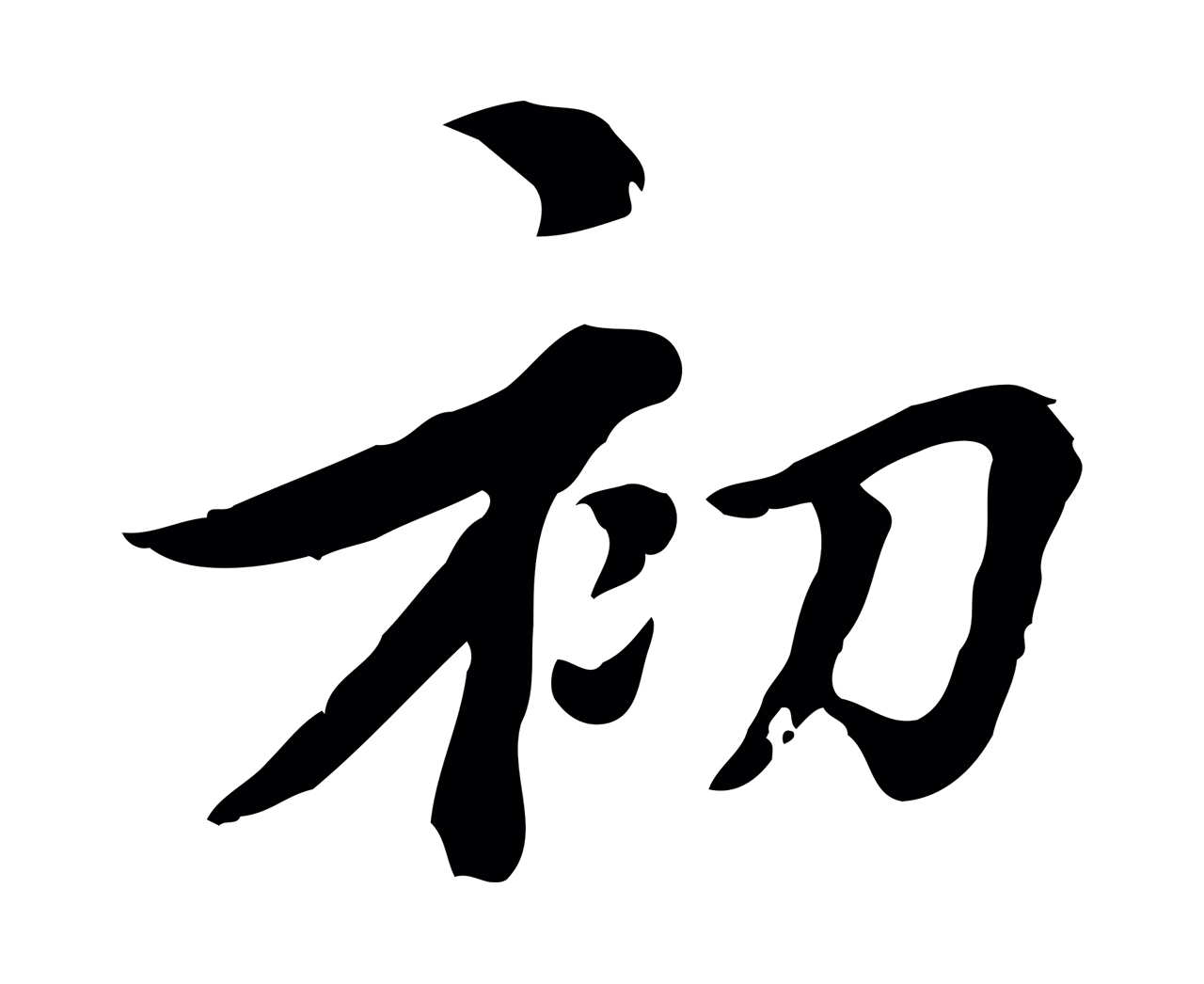 沈右「初」字书法图片