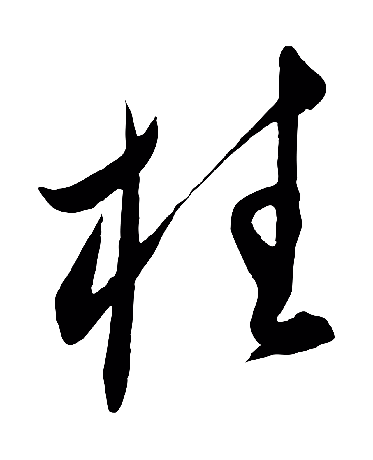 王守仁「柱」字书法图片