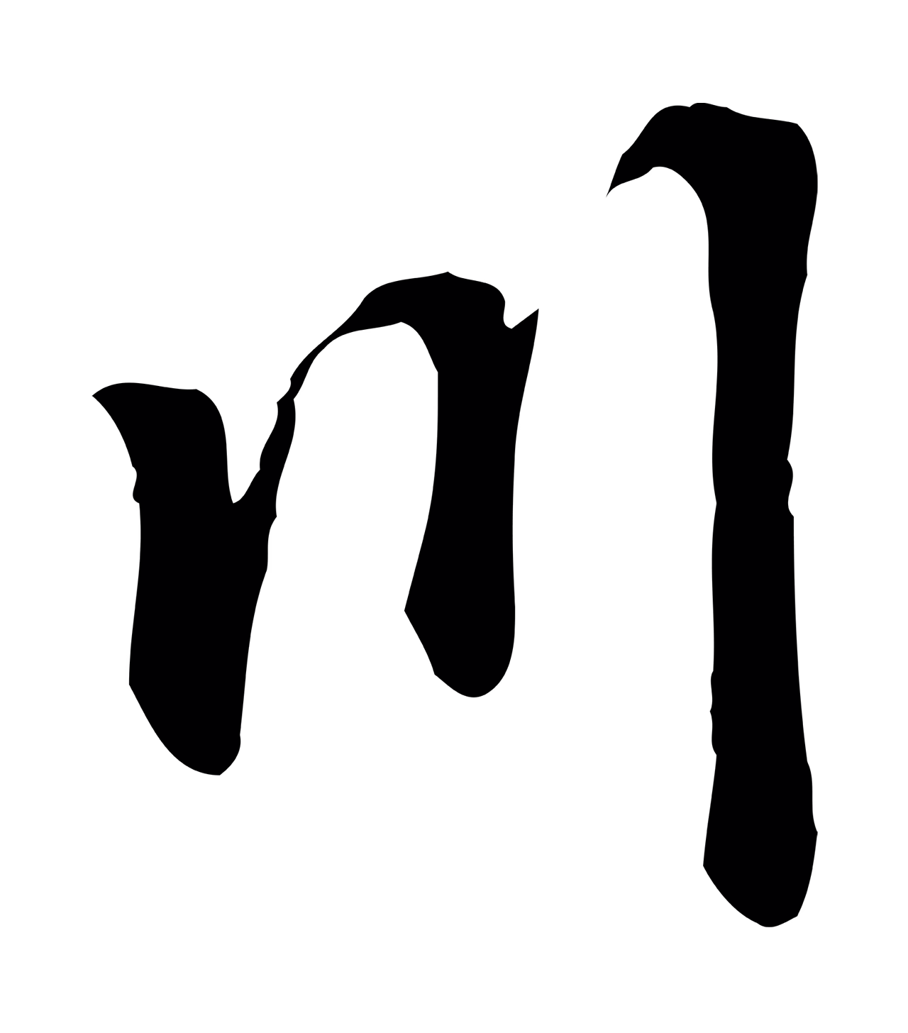 黄庭坚「川」字书法图片