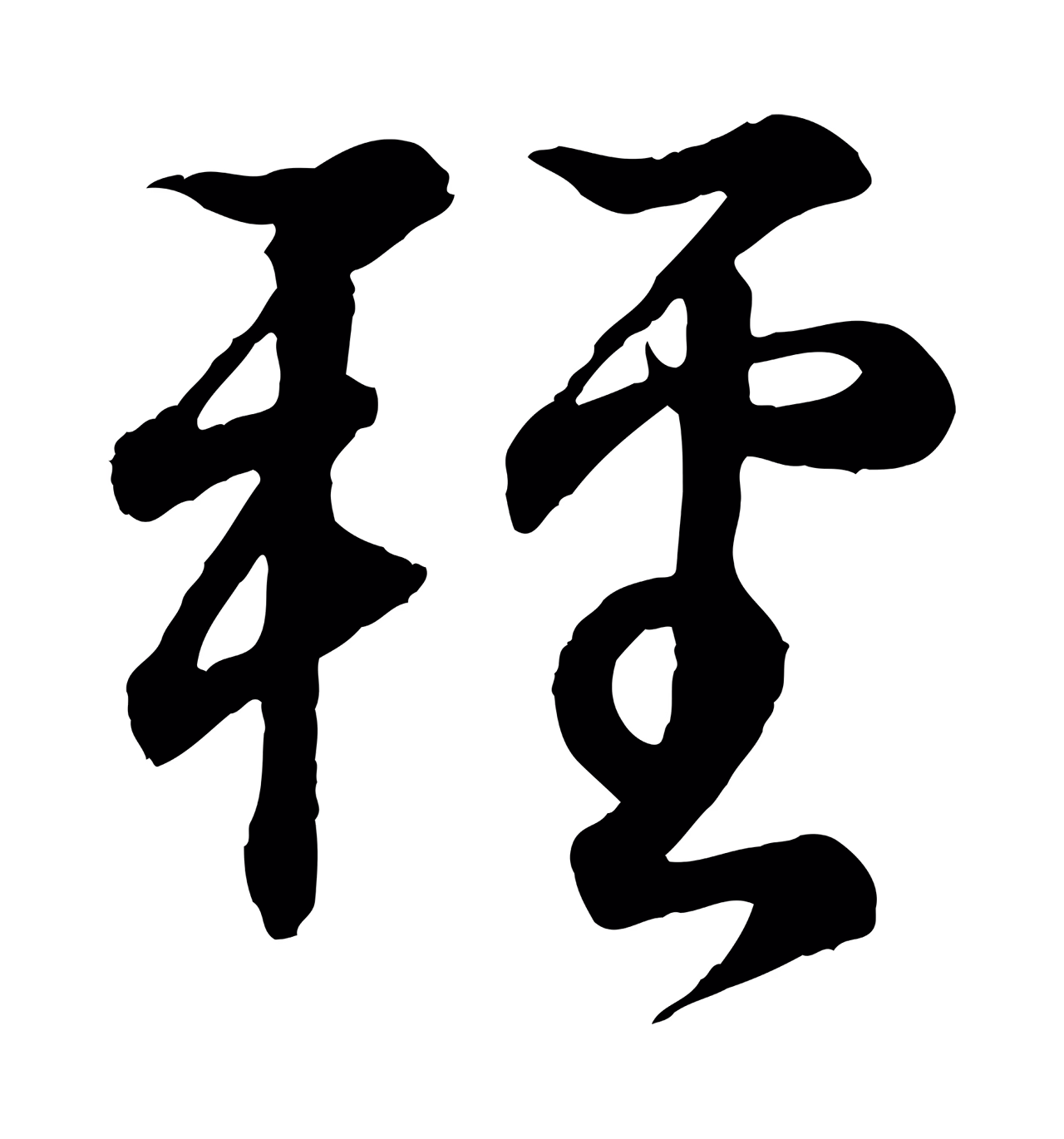 王羲之「輕」字书法图片